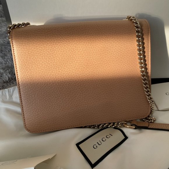 Gucci Shoulder Bag Neutrals Leather Interlocking G Logo - Picture 2 of 6